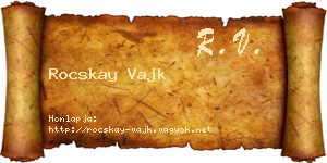 Rocskay Vajk névjegykártya